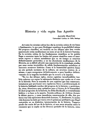 Agustín Martínez, Historia y vida según San Agustín | Mendoza 1949