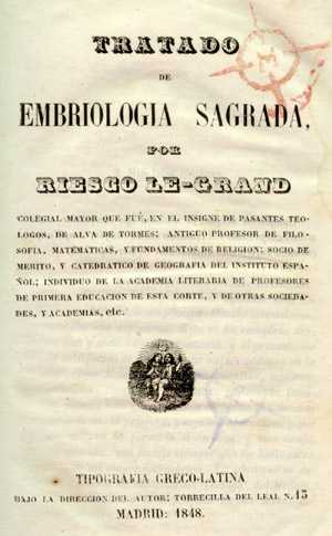 Tratado de Embriología Sagrada