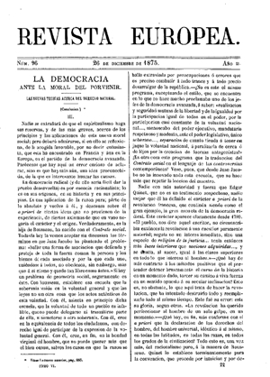Erasmo María Caro, La Democracia ante la moral del porvenir, 1875