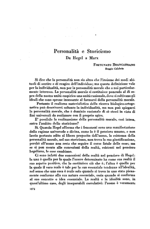 Fortunato Brancatisano, Personalità e Storicismo. Da Hegel a Marx | Mendoza 1949