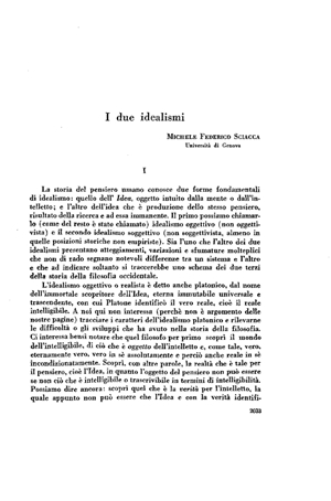 Michele Federico Sciacca, I due idealismi | Mendoza 1949