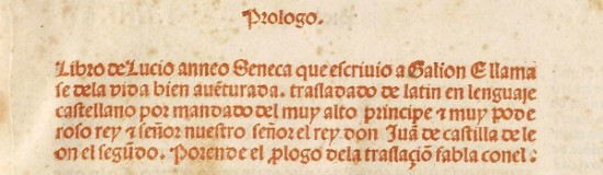 Cinco libros de Séneca, Sevilla 1491
