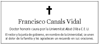 Francisco Canals Vidal 1922-2009