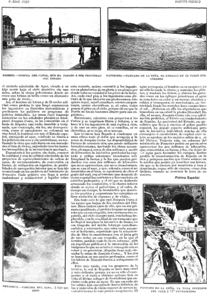 Dionisio Pérez, La musa de Joaquín Costa, Nuevo Mundo, Madrid, 9 de abril de 1920, pagina 7