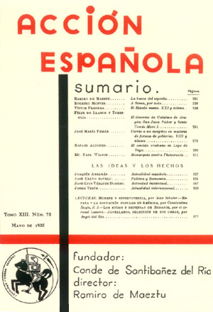 cubierta de Acción Española desde el número 33, 16 julio 1933