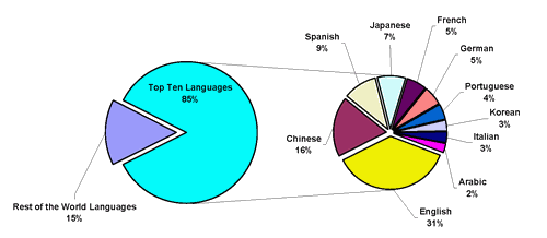 El 85% de los usuarios de internet utilizan 10 lenguas (ICANN febrero 2008)