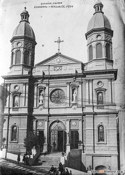 Iglesia española en San Francisco en 1906