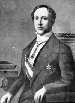 Donoso Cortés, según el grabado de B. Maura sobre el cuadro de Madrazo