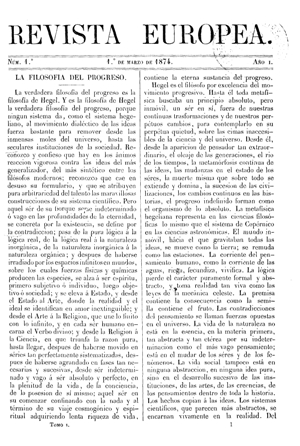 Emilio Castelar, La filosofía del Progreso, 1874