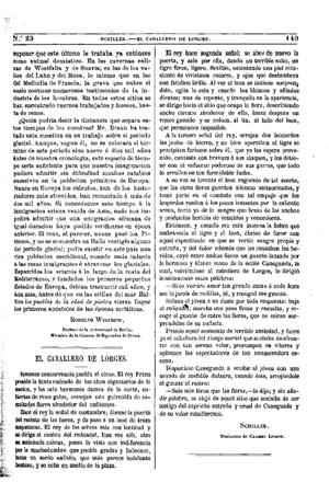 Schiller, (Carmen Luccini, trad.), El caballero de Lorges, 1874