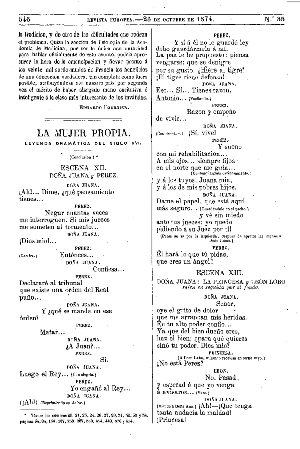 Carlos Coello, La mujer propia, 1874