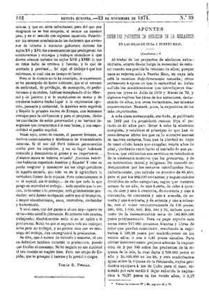 Eugenio Alonso y Sanjurjo, Apuntes sobre los proyectos de abolición de la esclavitud en las islas de Cuba y Puerto Rico, 1874