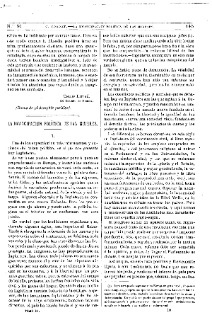 C. Coignet, La emancipación política de las mujeres, 1874