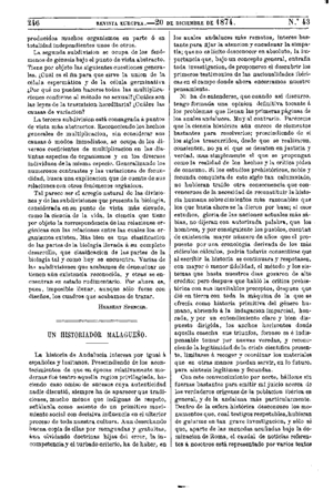 F. M. Tubino, Un historiador malagueño, 1874