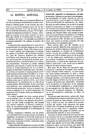 Gastón Tissandier, La manteca artificial, 1874