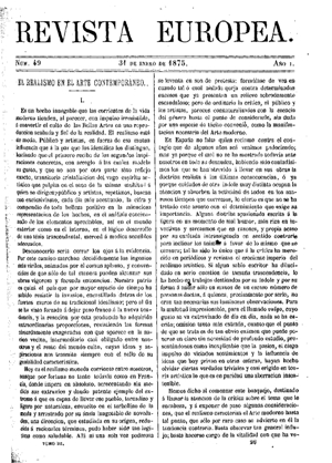 Emilio Castelar, El realismo en el arte contemporáneo, 1875
