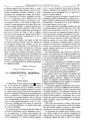 Luis María Utor, La agricultura moderna, 1875
