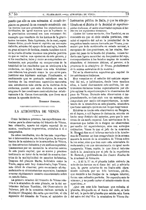 Camilo Flammarion, La atmósfera de Venus, 1875