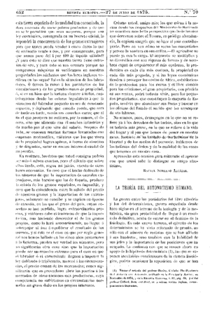 Guillermo Benjamín Carpenter, La Teoría del automatismo humano, 1875