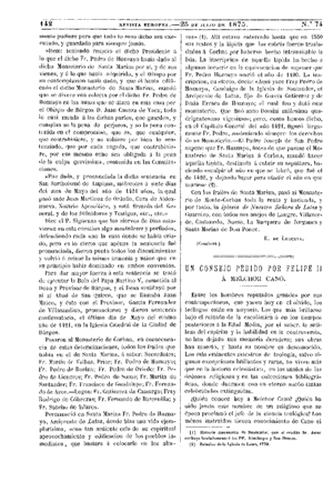 José Miguel Guardia Bagur, Un consejo pedido por Felipe II a Melchor Cano, 1875