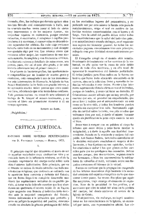Armando Palacio ValdÃ©s, CrÃ­tica jurÃ­dica, 1875