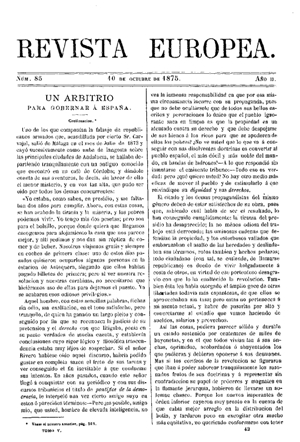 José Ruiz León, Un árbitro para gobernar España, 1875