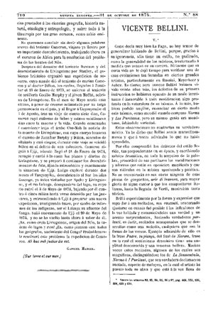 Arturo Pougin, Vicente Bellini, 1875